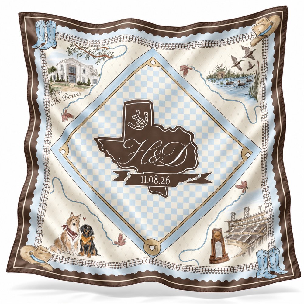Love at Home Plate baseball Hero-style silk scarf
